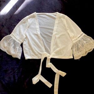 White cropped jacket